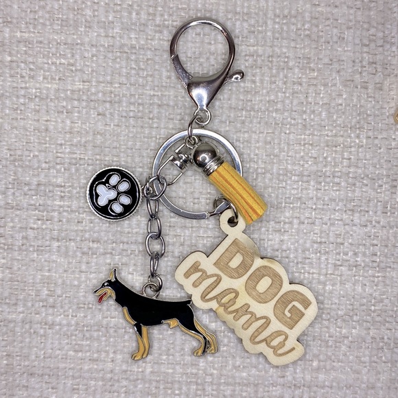 Dog Mama Purse Charm Keychains NWT Various Dog Breeds Pick One - Picture 5 of 8